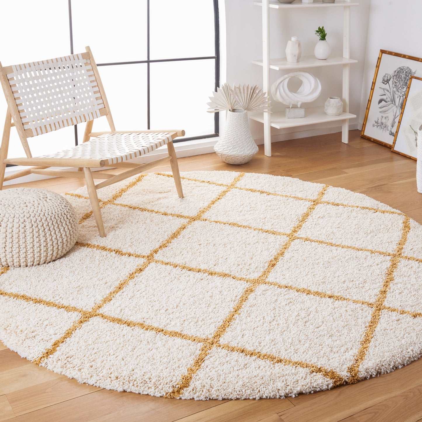 Tapis SAFAVIEH Hudson Shag Raili Diamond Trellis de 5 cm d'épaisseur