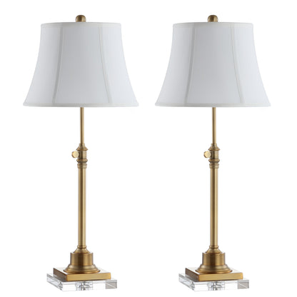SAFAVIEH Lighting Amande Lot de 2 lampes de table à hauteur réglable 27-31 pouces (13 L x 13 P x 31 H)