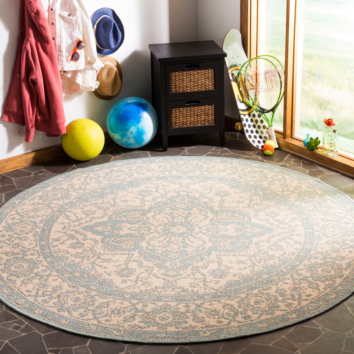 Tapis d'intérieur/extérieur imperméable SAFAVIEH Linden Louann pour terrasse ou jardin