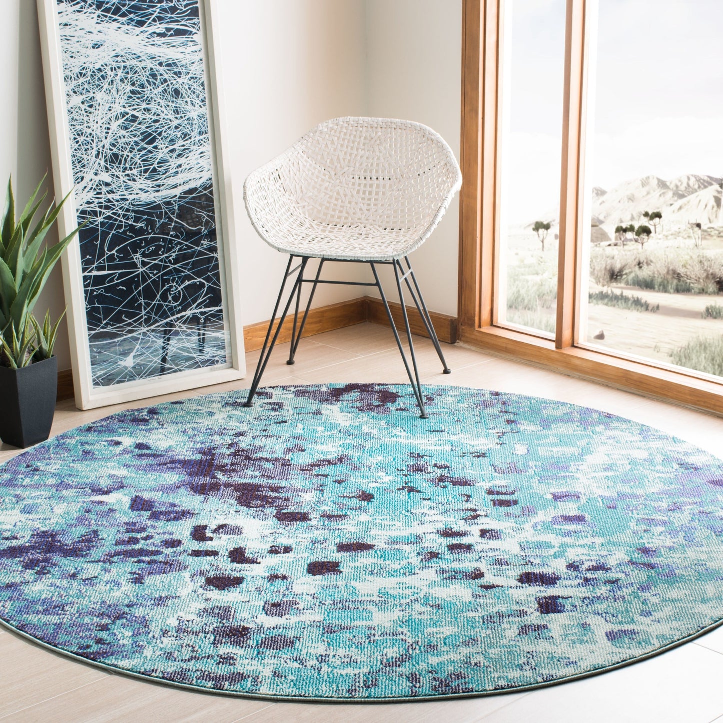 Tapis SAFAVIEH Madison Cherie moderne abstrait aquarelle