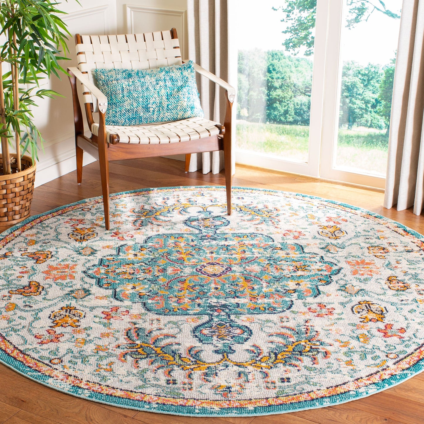 Tapis SAFAVIEH Madison Libusa Boho à médaillon vieilli