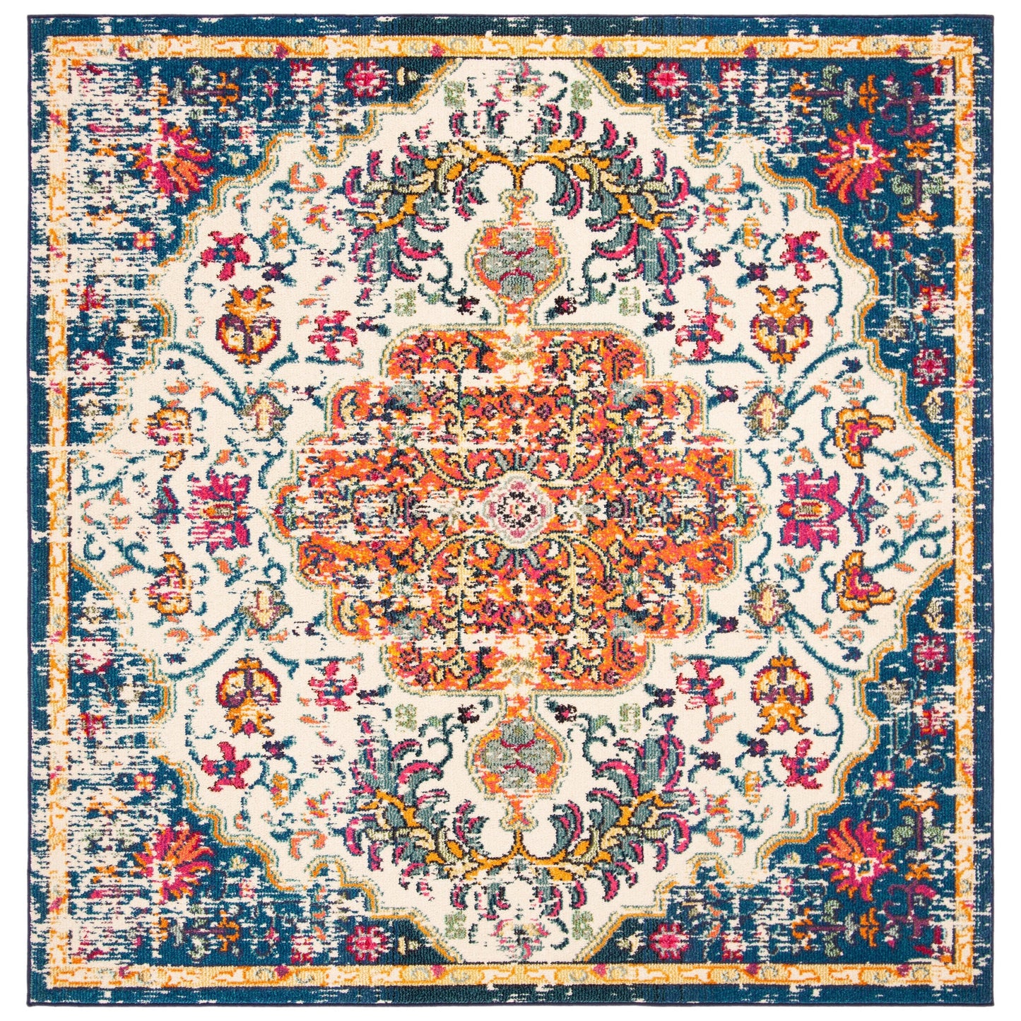 Tapis SAFAVIEH Madison Libusa Boho à médaillon vieilli