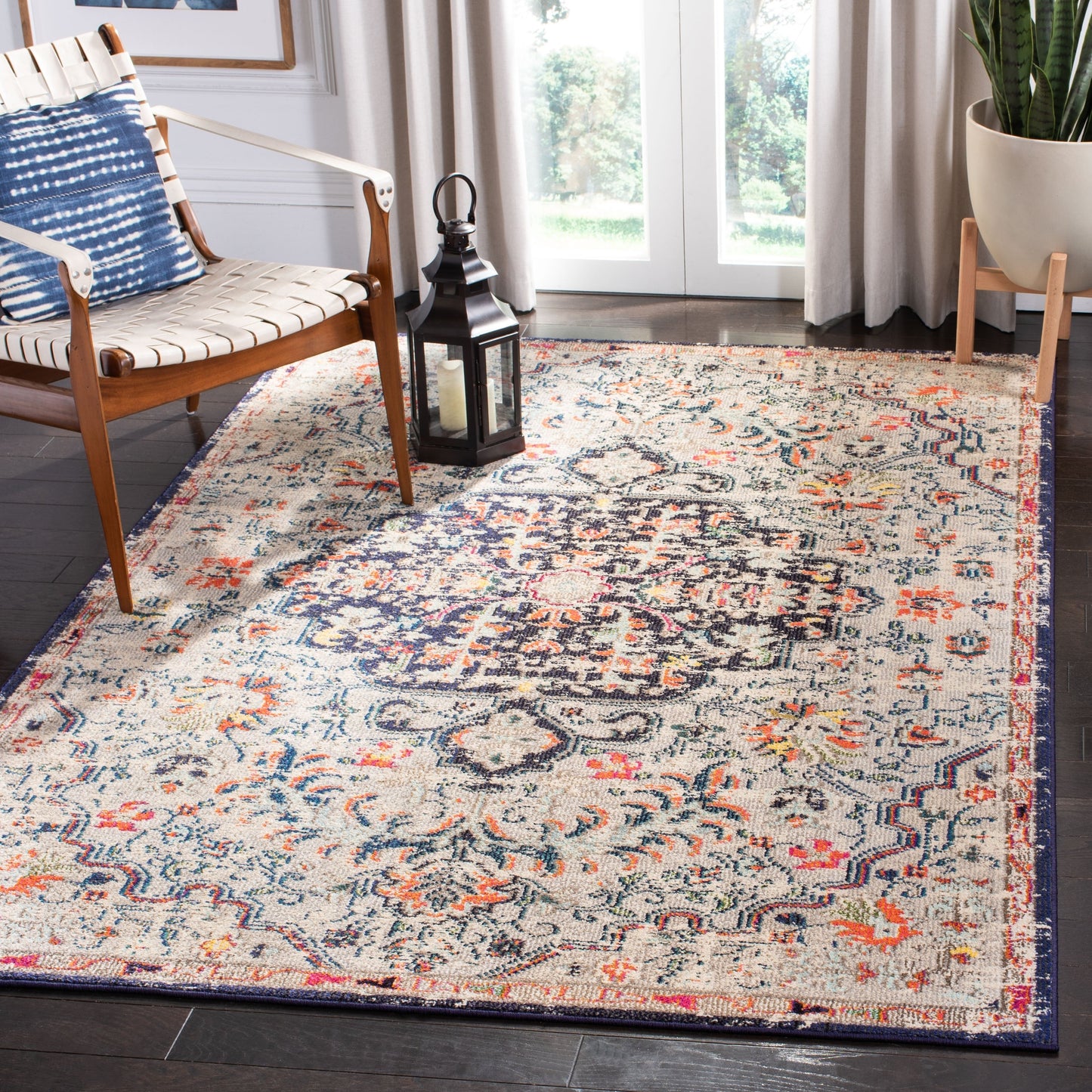 Tapis SAFAVIEH Madison Libusa Boho à médaillon vieilli