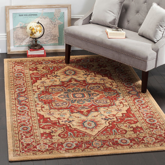 Tapis SAFAVIEH Mahal Beverley Traditionnel Grandeur Rouge/Naturel