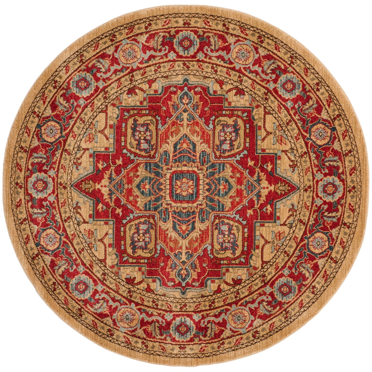 Tapis SAFAVIEH Mahal Beverley Traditionnel Grandeur Rouge/Naturel