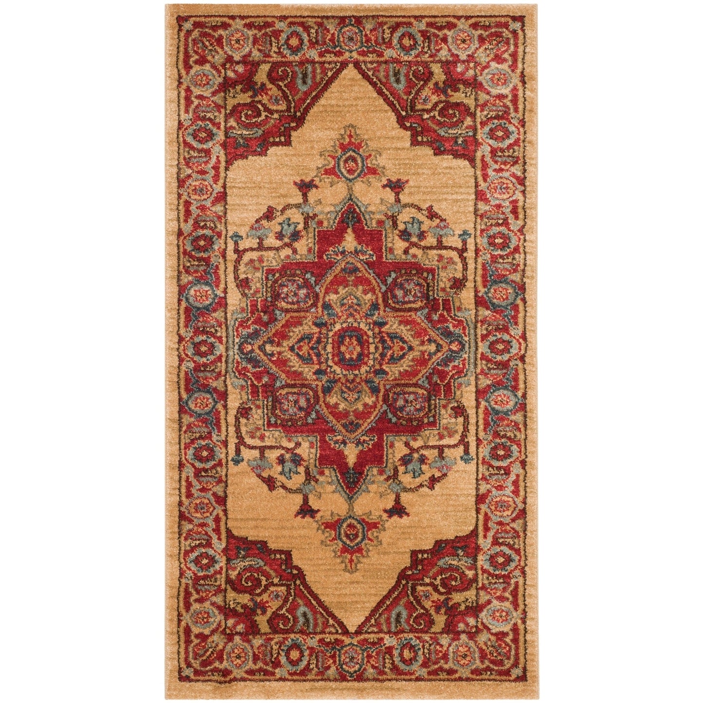 Tapis SAFAVIEH Mahal Beverley Traditionnel Grandeur Rouge/Naturel