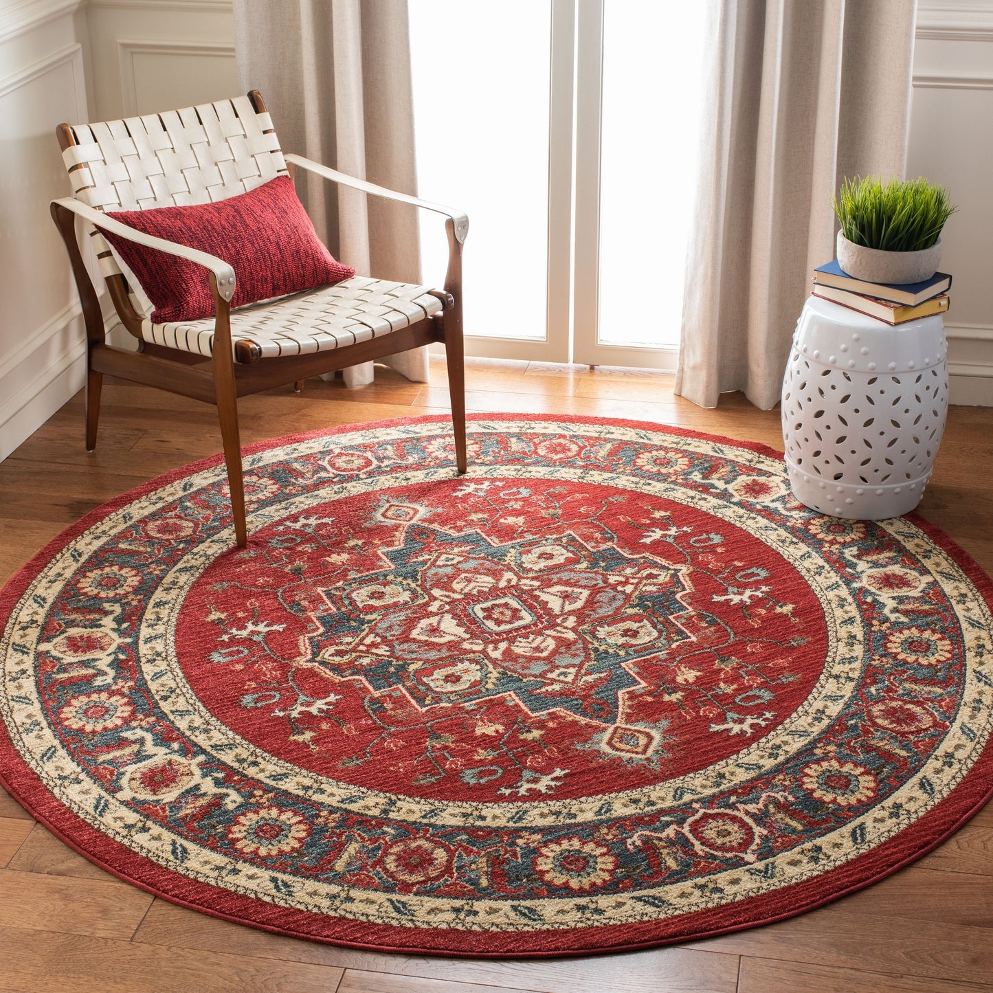 Tapis SAFAVIEH Mahal Beverley Traditionnel Grandeur Rouge/Naturel