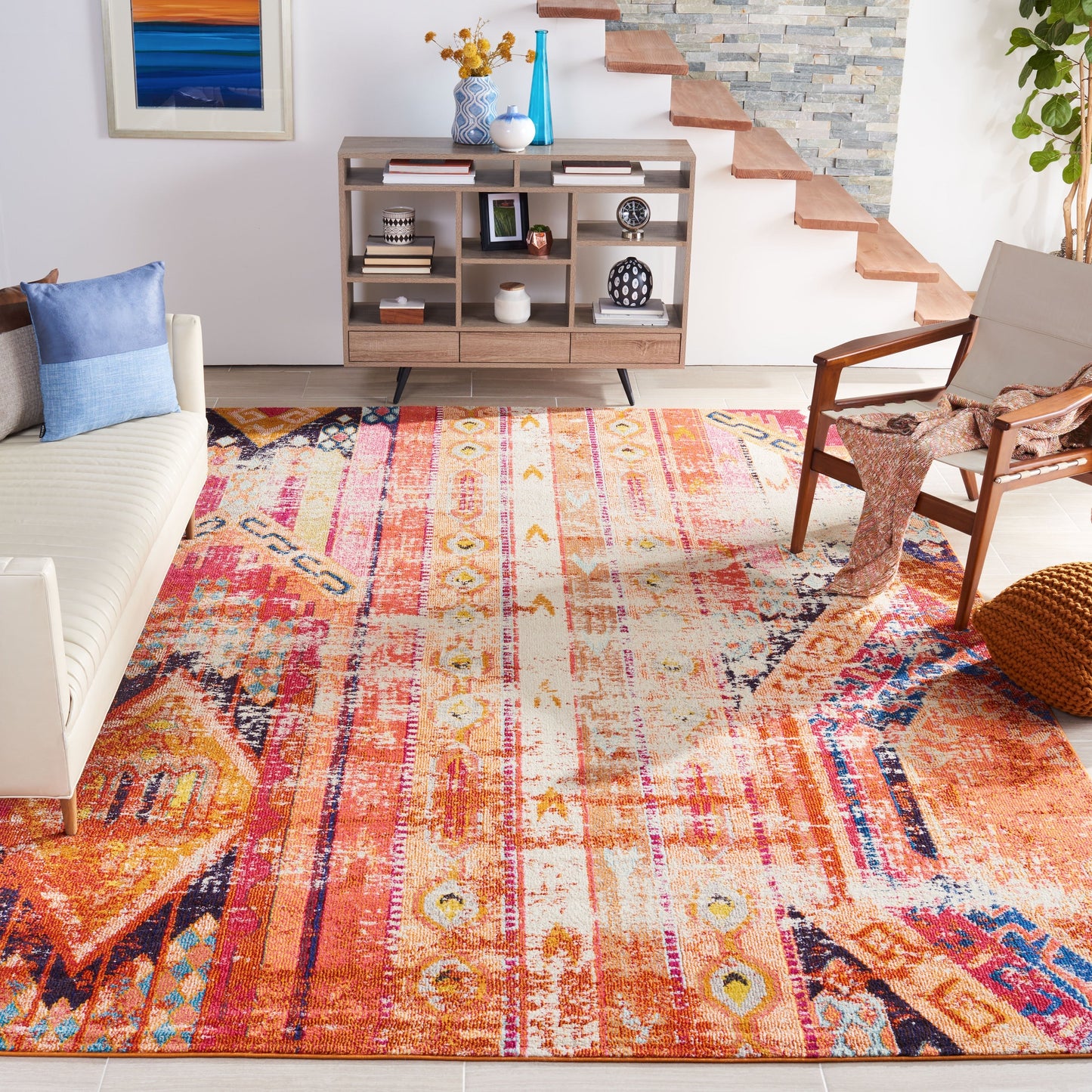 SAFAVIEH Tapis Boho vieilli Monaco Brunhildis