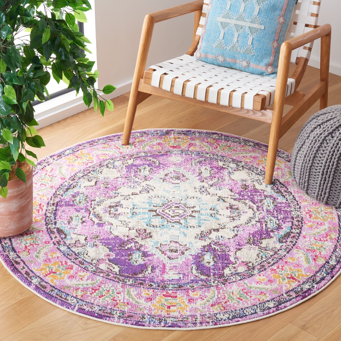 Tapis SAFAVIEH Monaco Océane Boho à médaillon vieilli