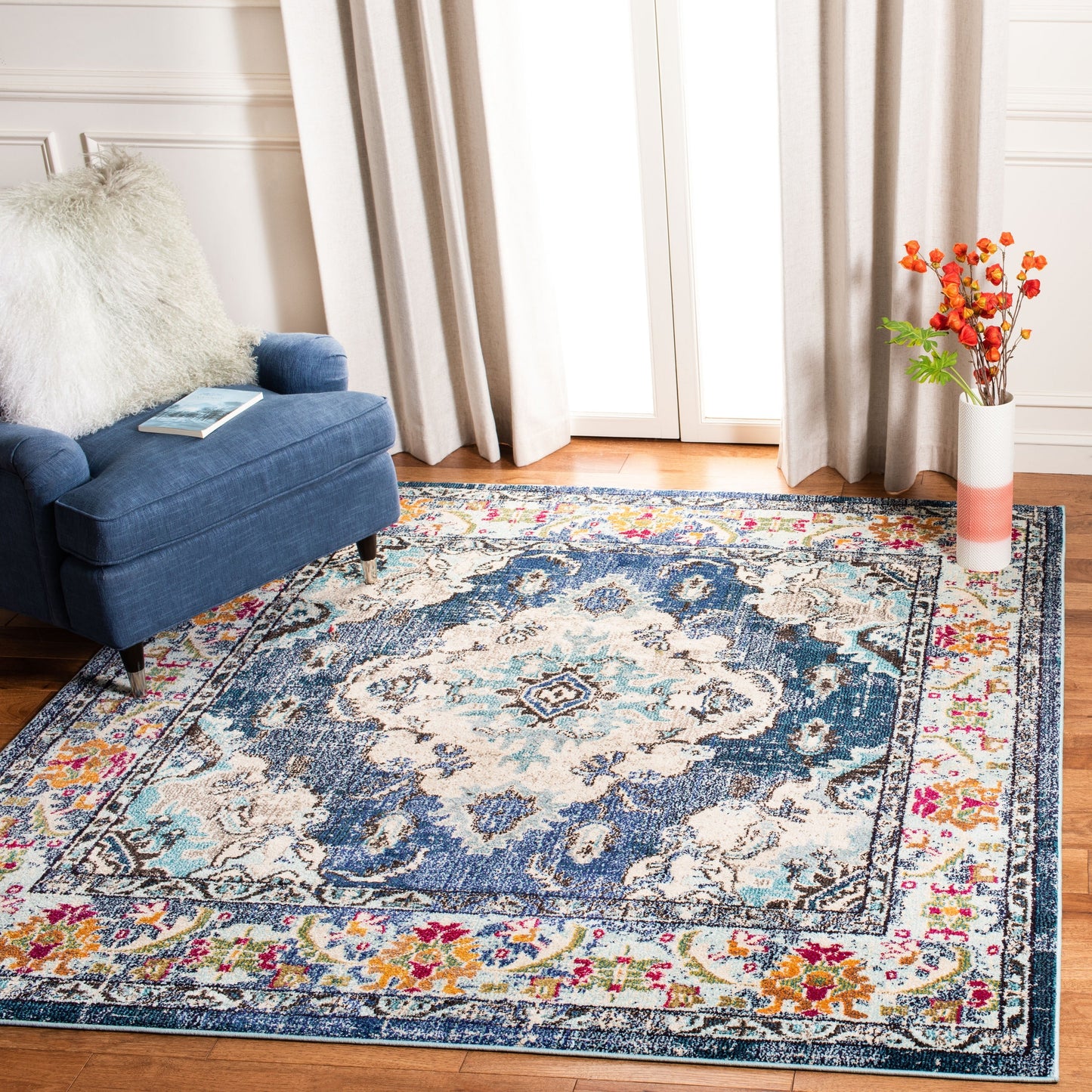 Tapis SAFAVIEH Monaco Océane Boho à médaillon vieilli