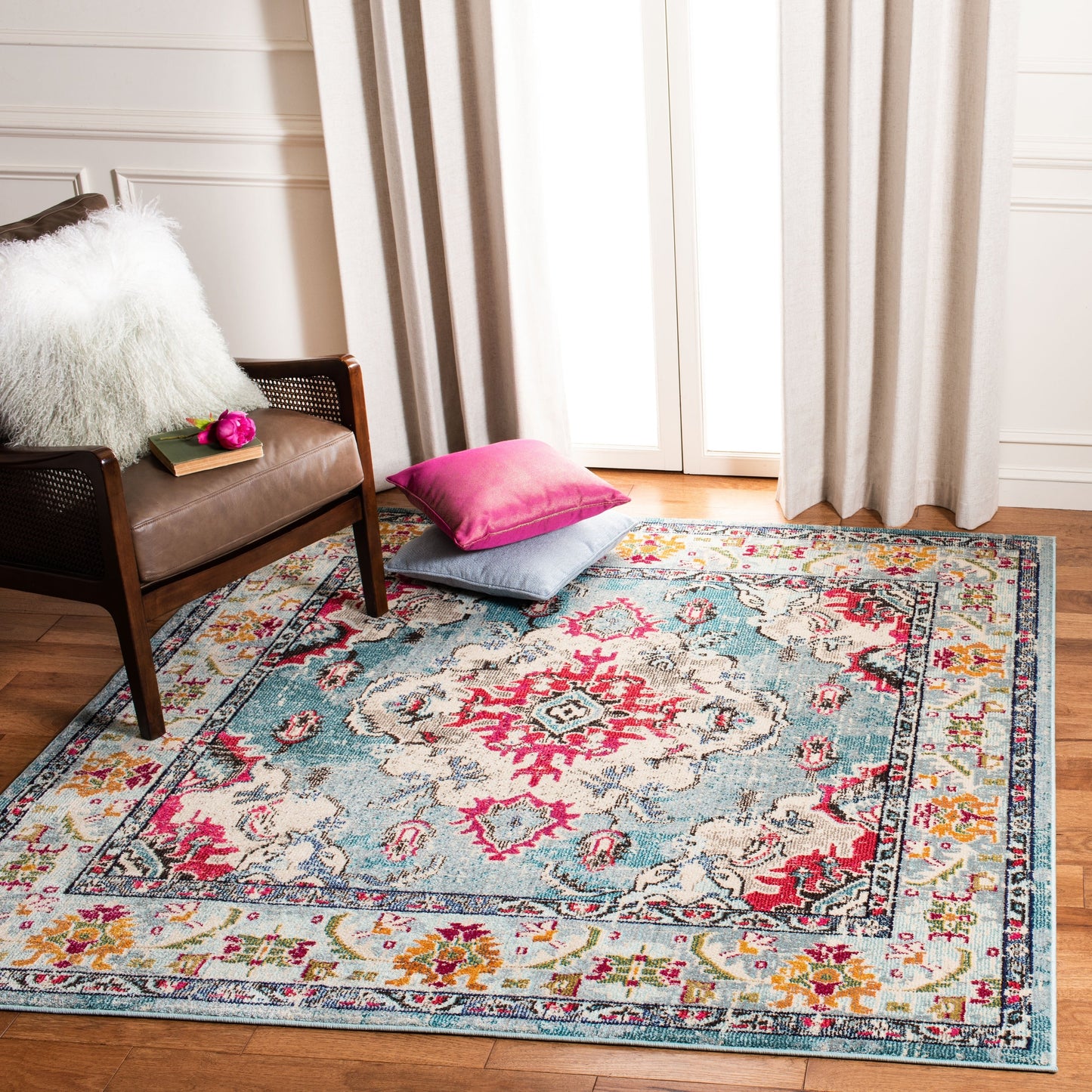 Tapis SAFAVIEH Monaco Océane Boho à médaillon vieilli