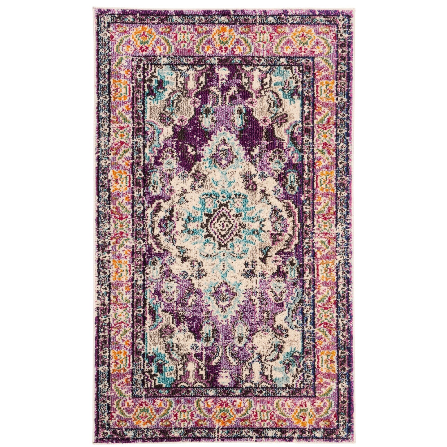 Tapis SAFAVIEH Monaco Océane Boho à médaillon vieilli