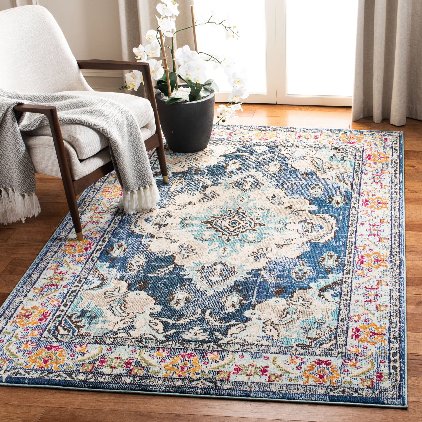 Tapis SAFAVIEH Monaco Océane Boho à médaillon vieilli
