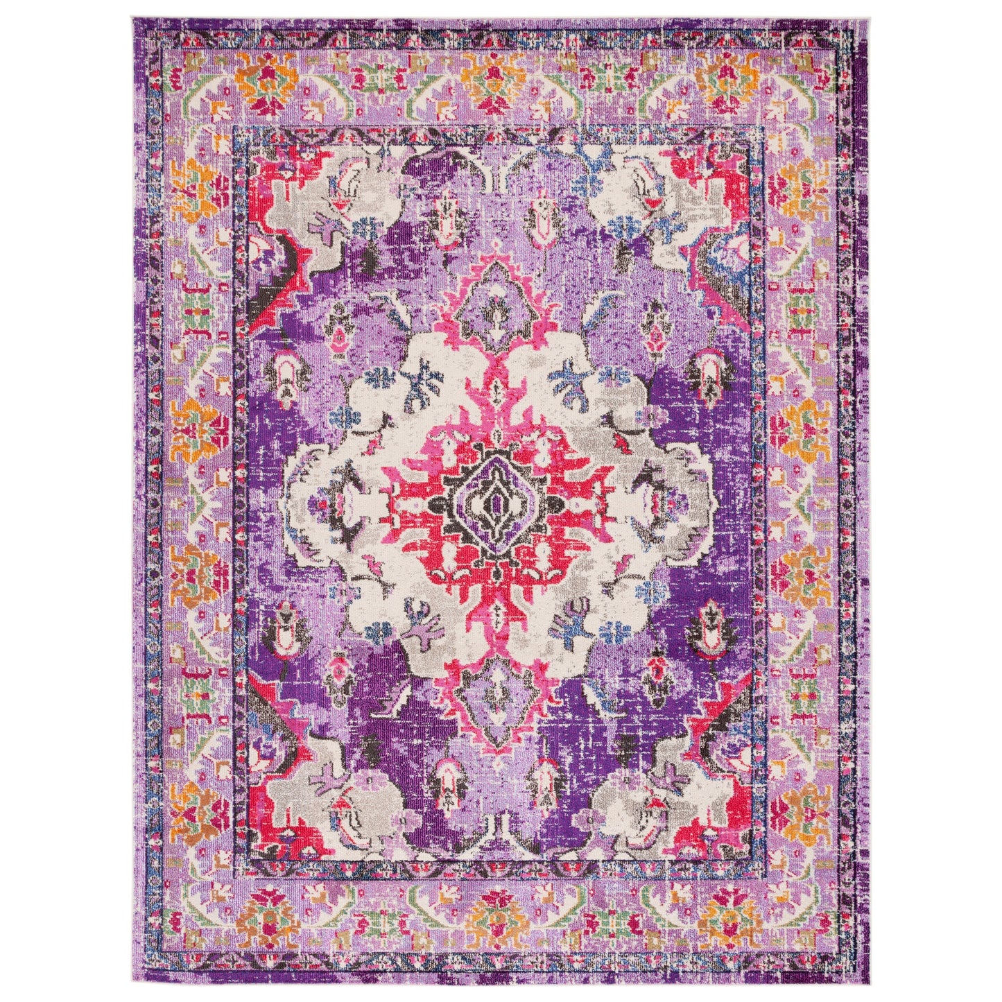 Tapis SAFAVIEH Monaco Océane Boho à médaillon vieilli