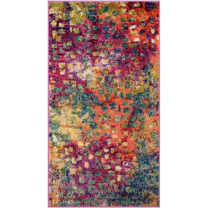 Tapis SAFAVIEH Monaco Panna Boho Abstrait Moderne Aquarelle