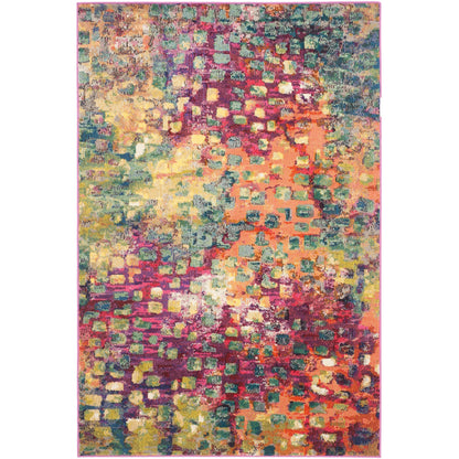 Tapis SAFAVIEH Monaco Panna Boho Abstrait Moderne Aquarelle