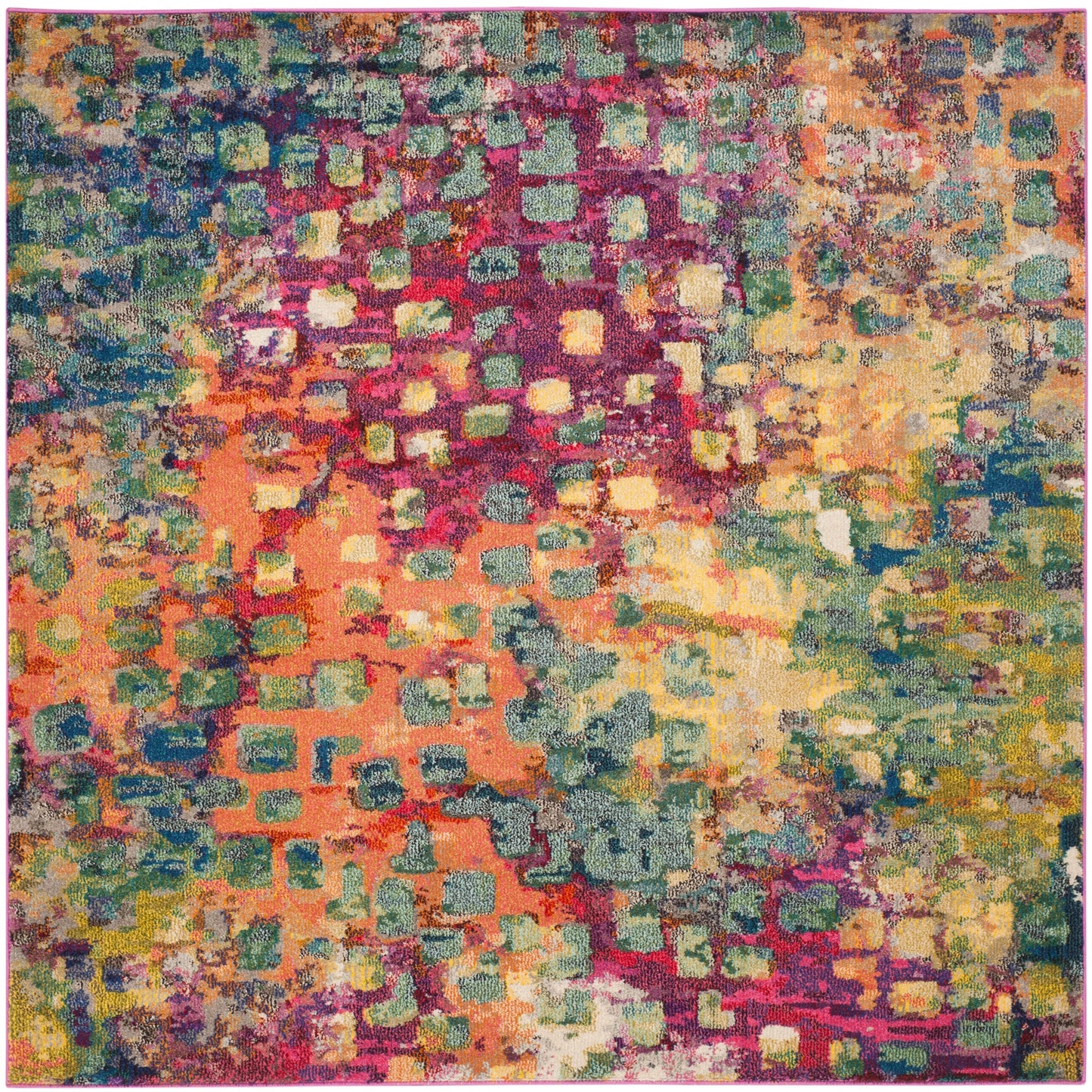 Tapis SAFAVIEH Monaco Panna Boho Abstrait Moderne Aquarelle
