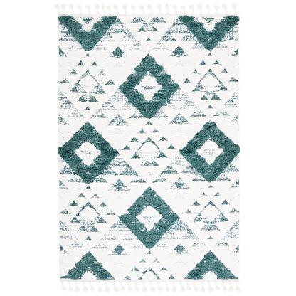 Tapis SAFAVIEH marocain à franges et poils longs Delores, épaisseur 5 cm