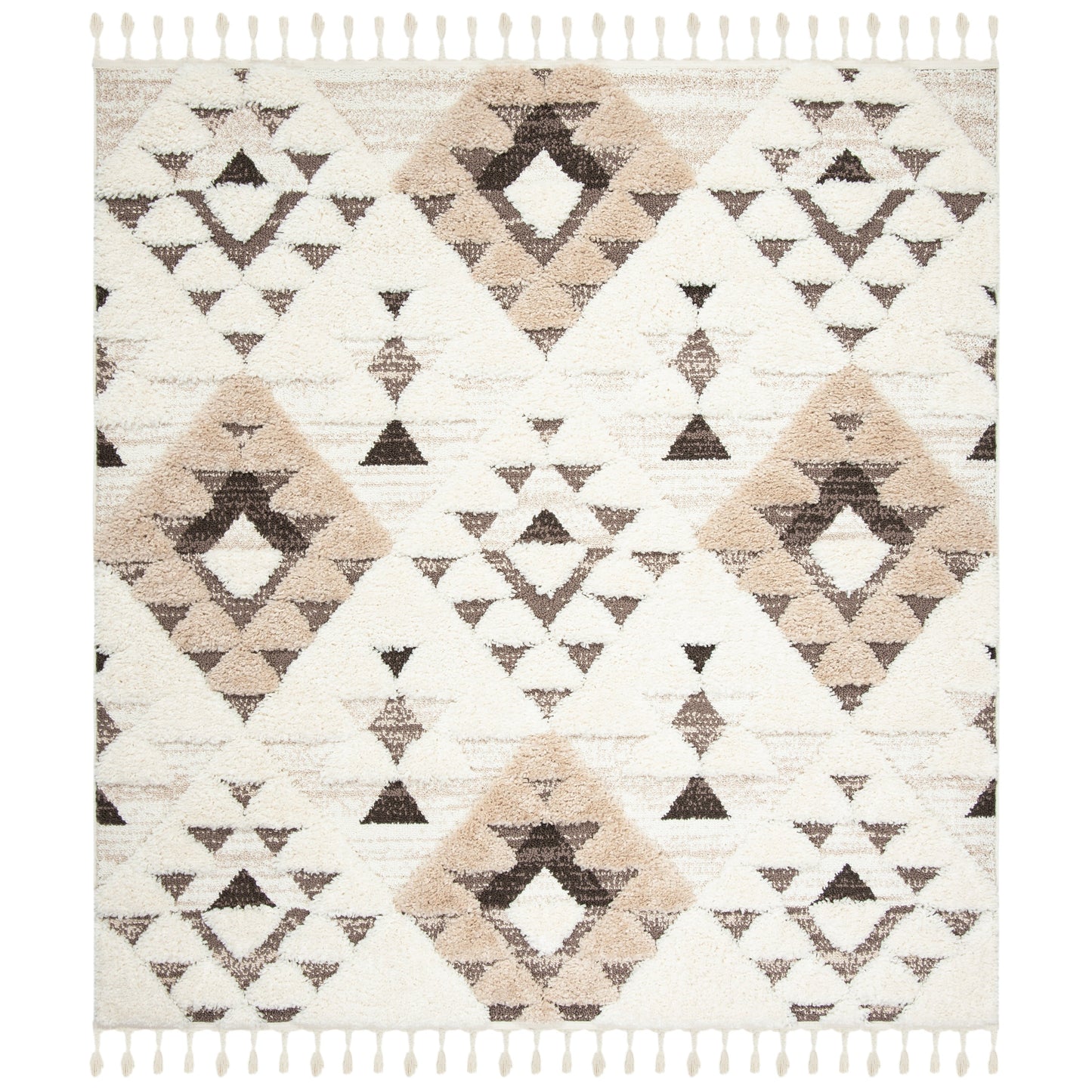 Tapis SAFAVIEH marocain à franges et poils longs Delores, épaisseur 5 cm