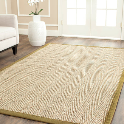 Tapis Trilby en fibres naturelles SAFAVIEH à chevrons en jonc de mer