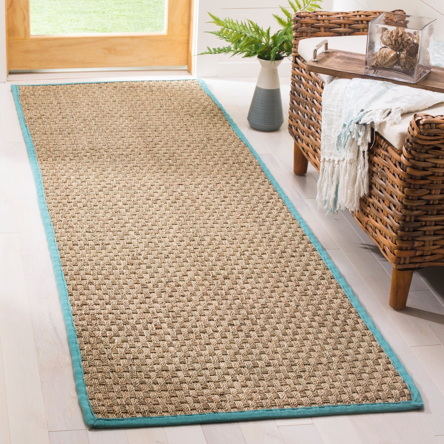 Tapis SAFAVIEH en fibres naturelles Zymryd tissées en jonc de mer