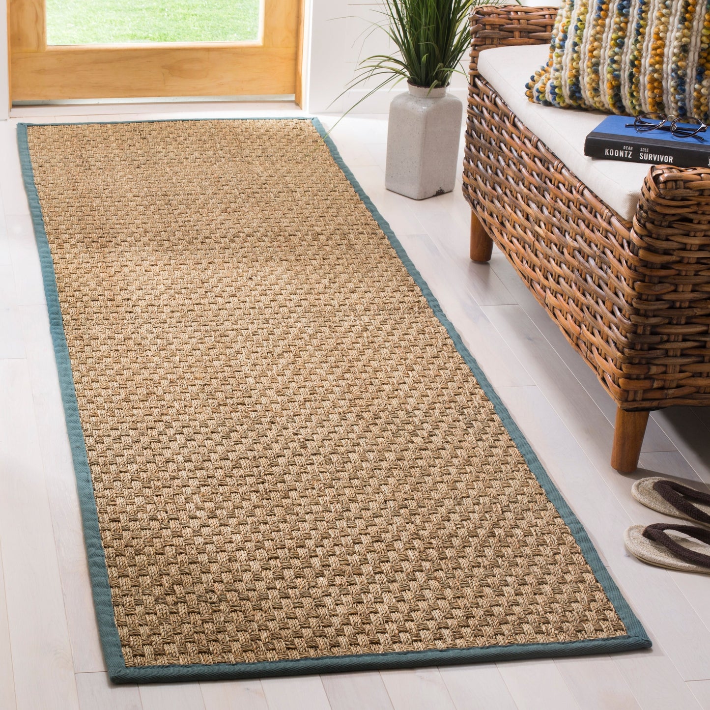 Tapis SAFAVIEH en fibres naturelles Zymryd tissées en jonc de mer