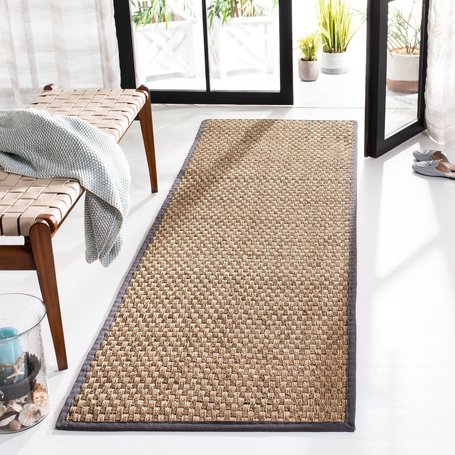 Tapis SAFAVIEH en fibres naturelles Zymryd tissées en jonc de mer