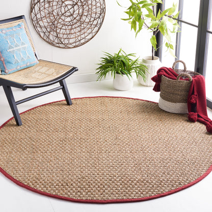 Tapis SAFAVIEH en fibres naturelles Zymryd à motif vannerie en jonc de mer