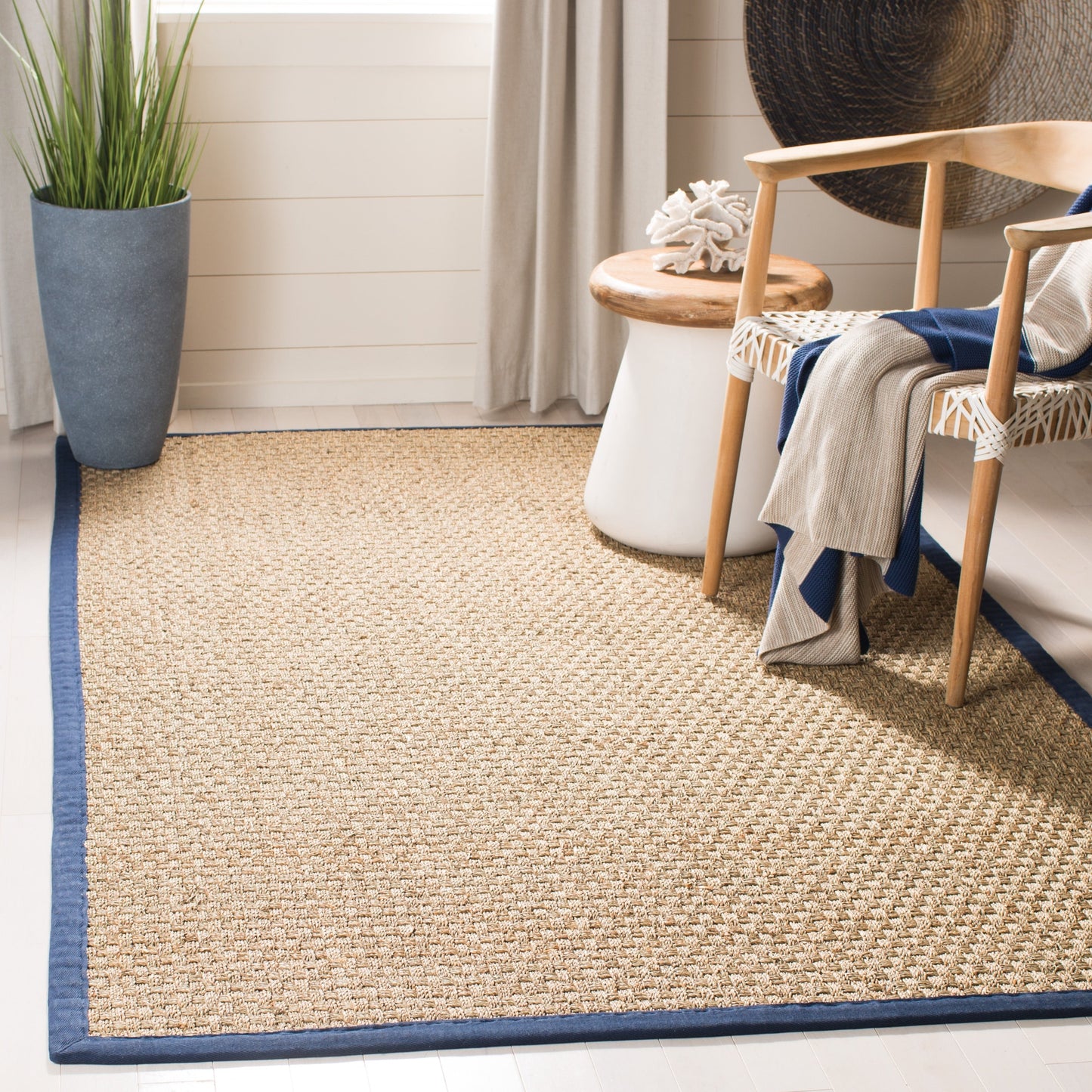 Tapis SAFAVIEH en fibres naturelles Zymryd tissées en jonc de mer