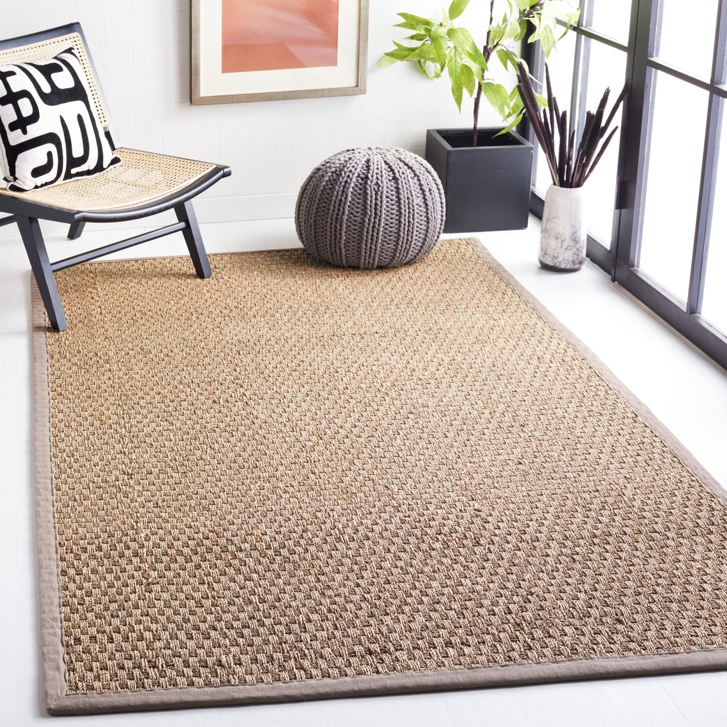 Tapis SAFAVIEH en fibres naturelles Zymryd tissées en jonc de mer