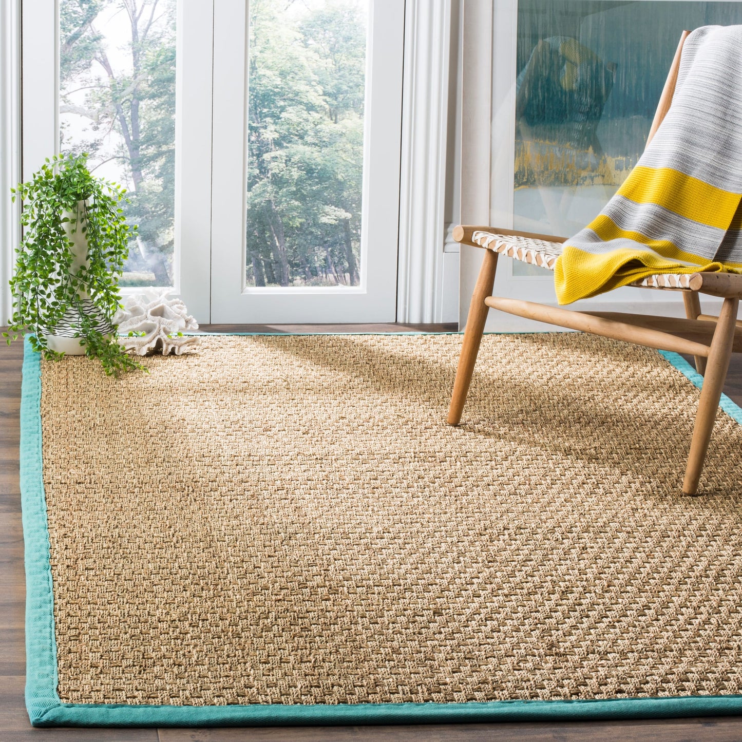 Tapis SAFAVIEH en fibres naturelles Zymryd tissées en jonc de mer