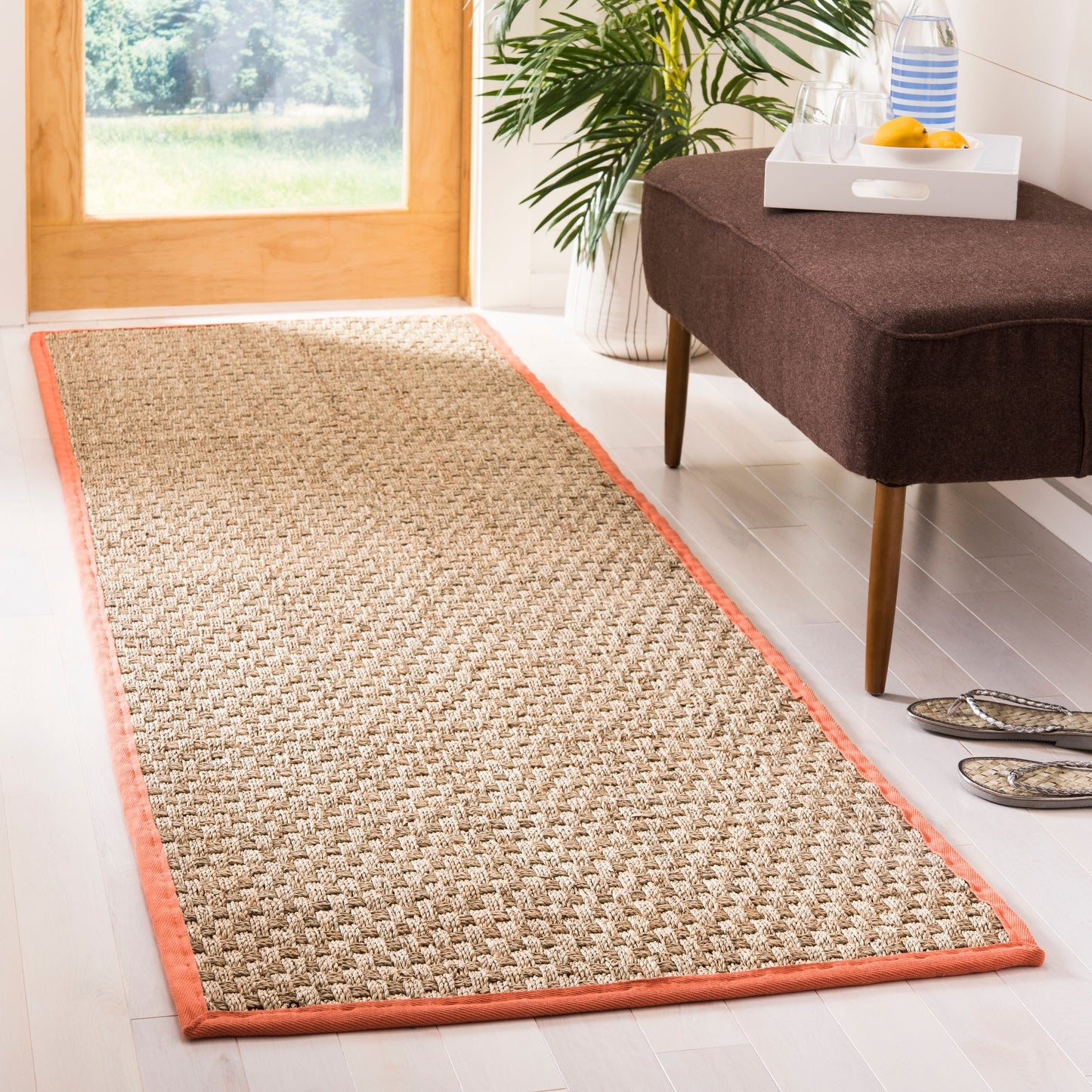 Tapis SAFAVIEH en fibres naturelles Zymryd tissées en jonc de mer