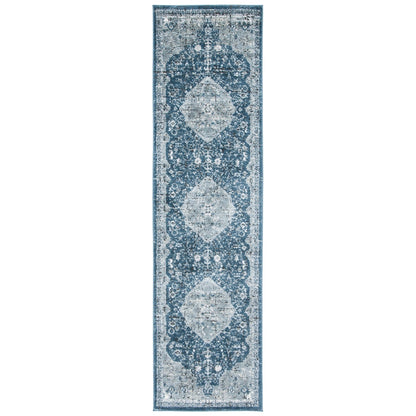 Tapis oriental traditionnel SAFAVIEH Oregon Hildegarde bleu marine/ivoire