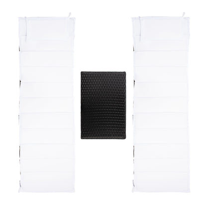 Ensemble de chaises longues d'extérieur Blaguna 3 pièces SAFAVIEH - 83 L x 20 P x 24 H