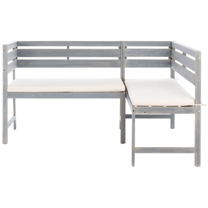 Ensemble de salon d'angle d'extérieur Kenna 3 pièces pour balcon SAFAVIEH - 39 L x 19 P x 33 H