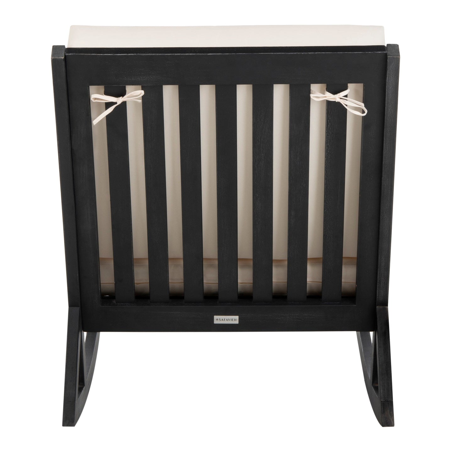 Chaise à bascule d'extérieur Makaila de SAFAVIEH avec coussin - 26 L x 31 P x 38 H