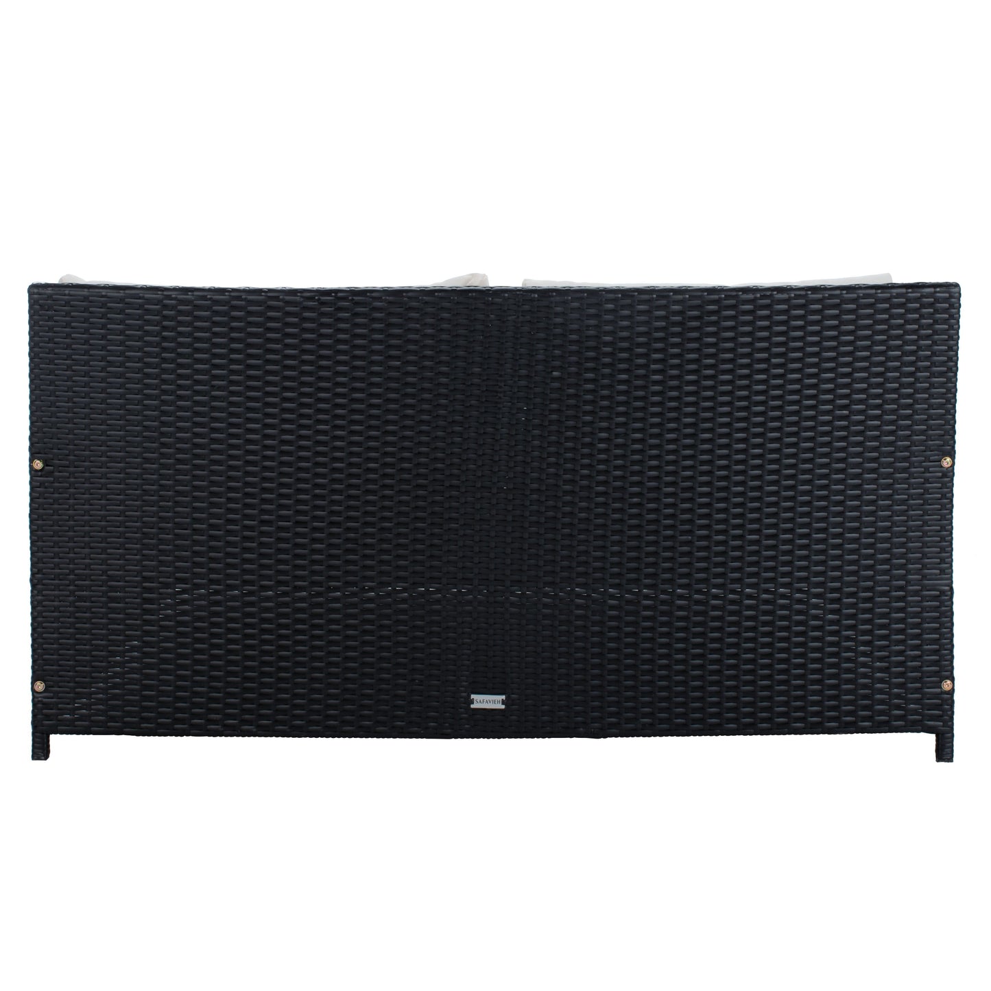 Lit de repos d'extérieur SAFAVIEH Taniyah en osier avec oreiller et coussins - 53 L x 28 P x 62 H