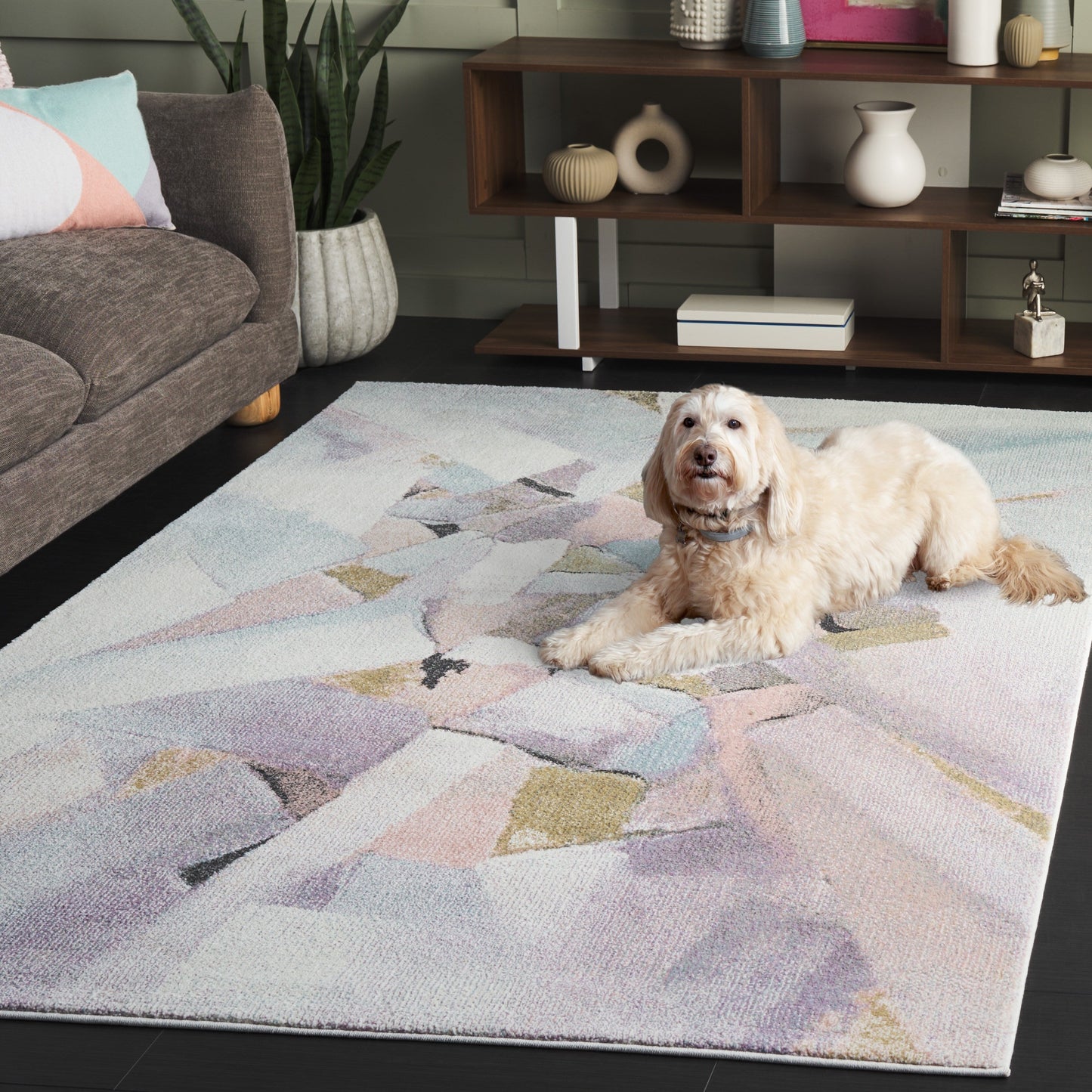 Tapis abstrait moderne SAFAVIEH Porcello Odyle du milieu du siècle