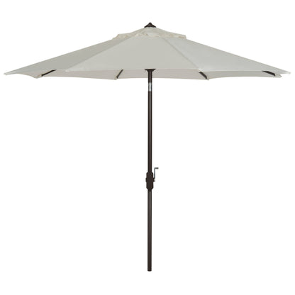 Parasol de terrasse SAFAVIEH Rieta en aluminium, inclinable et à manivelle, 2,74 m (9 pi), base non incluse