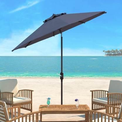 Parasol de terrasse SAFAVIEH Rieta en aluminium, inclinable et à manivelle, 2,74 m (9 pi), base non incluse