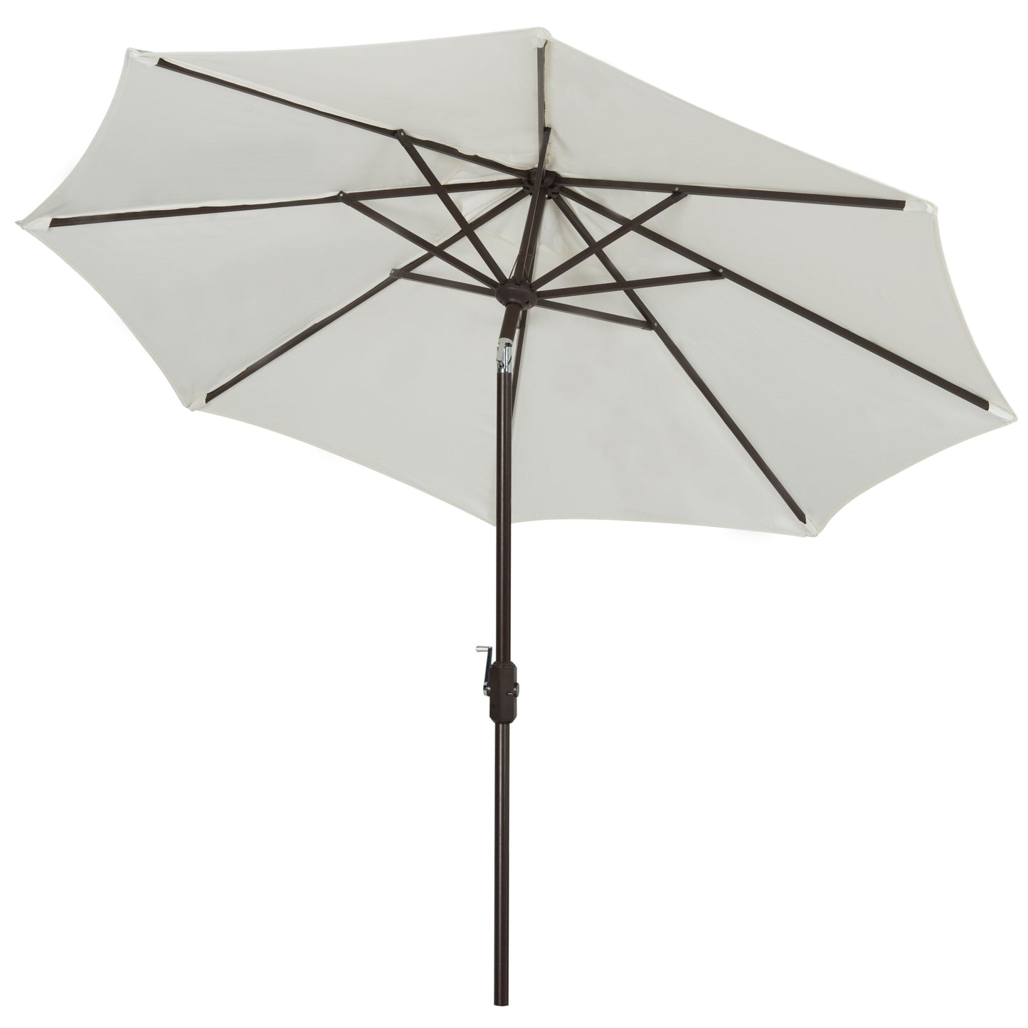 Parasol de terrasse SAFAVIEH Rieta en aluminium, inclinable et à manivelle, 2,74 m (9 pi), base non incluse