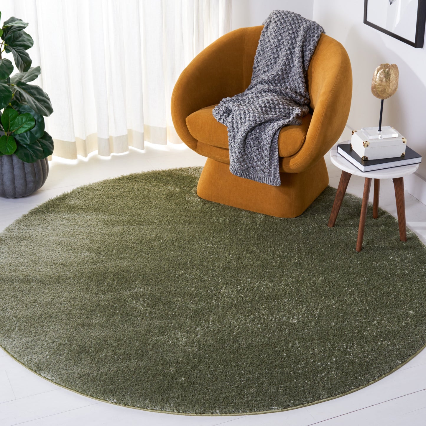 Tapis SAFAVIEH Tahoe Shag Indiana uni de 3 cm d'épaisseur