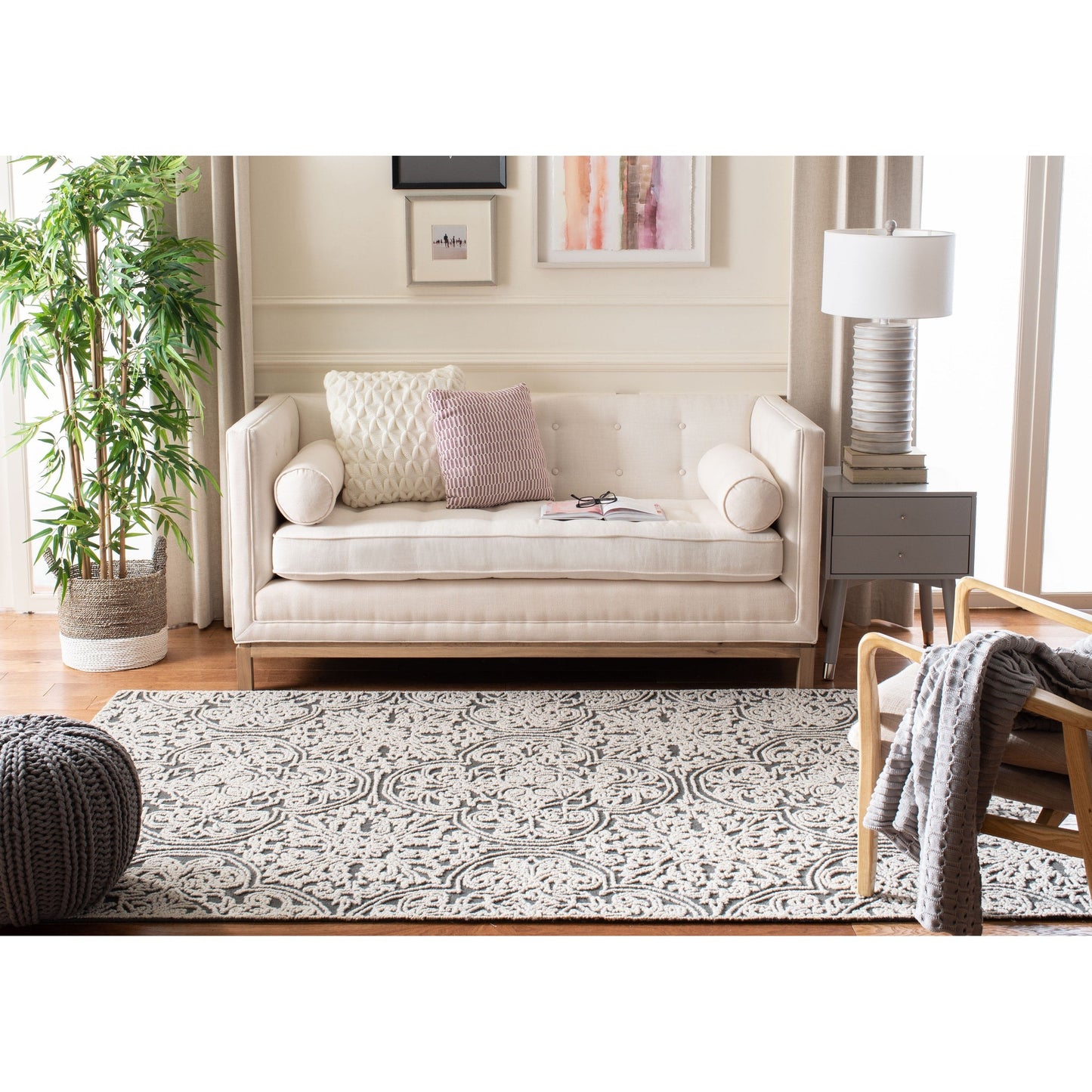 Tapis SAFAVIEH Tahoe Shag Lisjana géométrique de 3 cm d'épaisseur