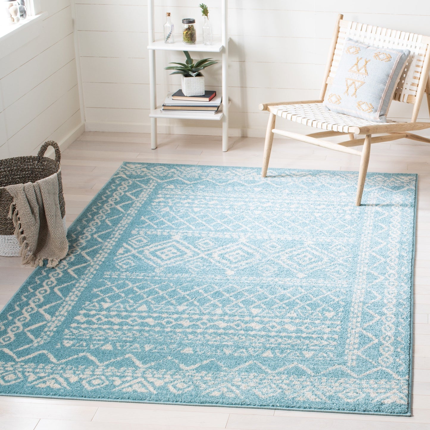 Tapis rustique marocain bohème tribal vieilli SAFAVIEH Tulum Hinnertje
