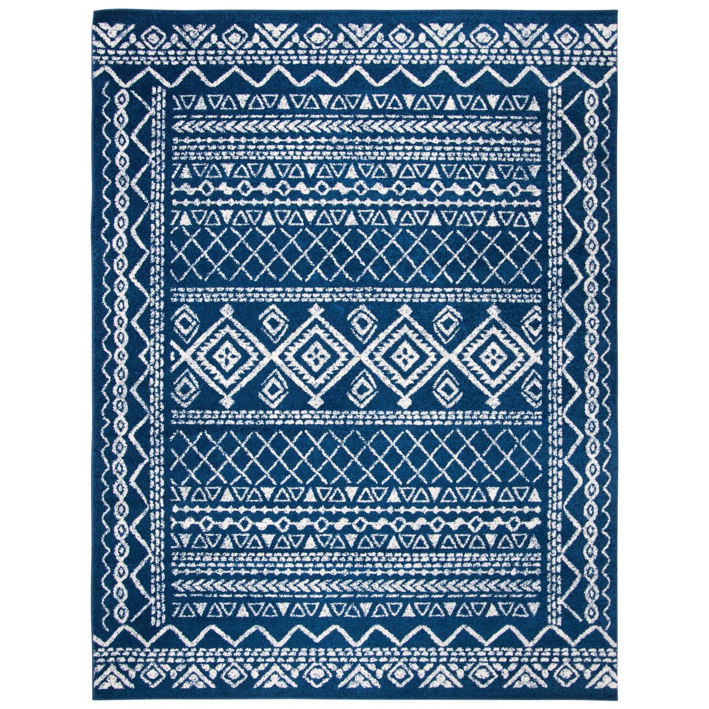 Tapis rustique marocain bohème tribal vieilli SAFAVIEH Tulum Hinnertje