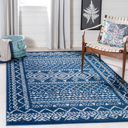 Tapis rustique marocain bohème tribal vieilli SAFAVIEH Tulum Hinnertje