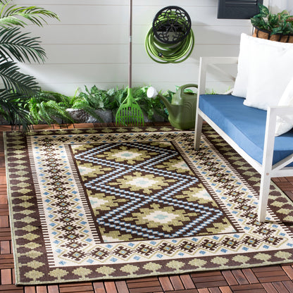 Tapis d'intérieur/extérieur imperméable SAFAVIEH Veranda Rita pour terrasse ou jardin
