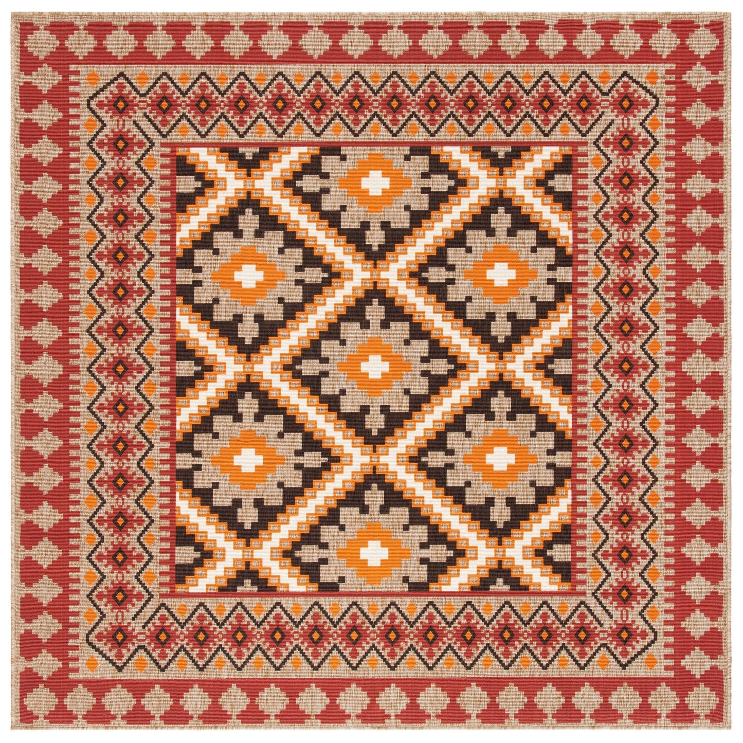 Tapis d'intérieur/extérieur imperméable SAFAVIEH Veranda Rita pour terrasse ou jardin