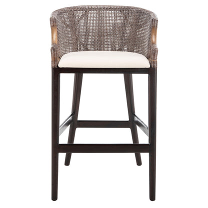 Tabouret de bar en rotin SAFAVIEH Virona de 76 cm (22,3 po l x 20,5 po l x 39 po H)