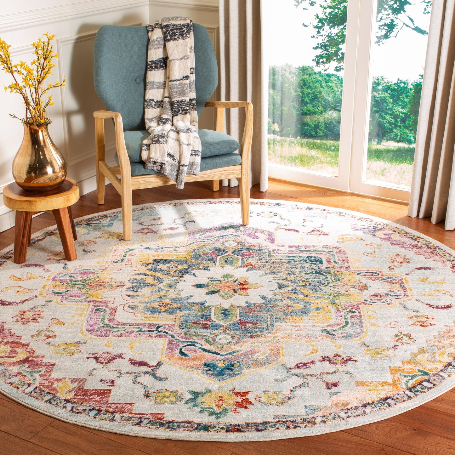 SAFAVIEH, Tapis Médaillon Boho Vintage Crystal Naimat